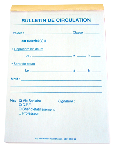 Bulletin de circulation