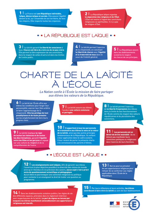 Charte de laïcité en couleurs