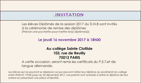 carte d'invitation