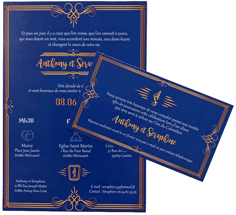 Faire-part et invitation de mariage